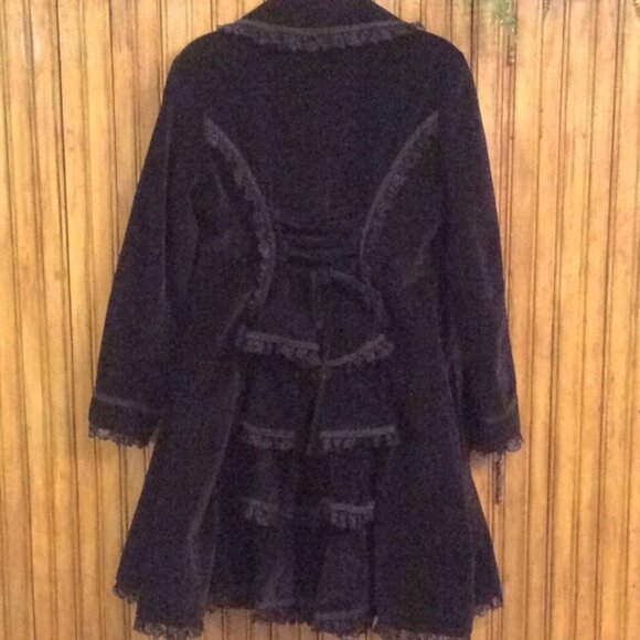 Black velvet Spin Doctor Steampunk Coat - Picture 1 of 9